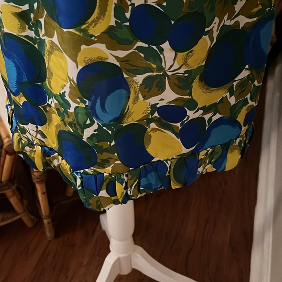 Rebecca Taylor Royal Blue green and olive color Silk Dress size 6 - Picture 9 of 16